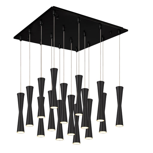 Robson 2" 16-Head Multi-Drop Pendant in Black