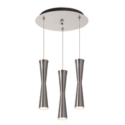 Robson 2" 3-Head Multi-Drop Pendant in Brushed Nickel