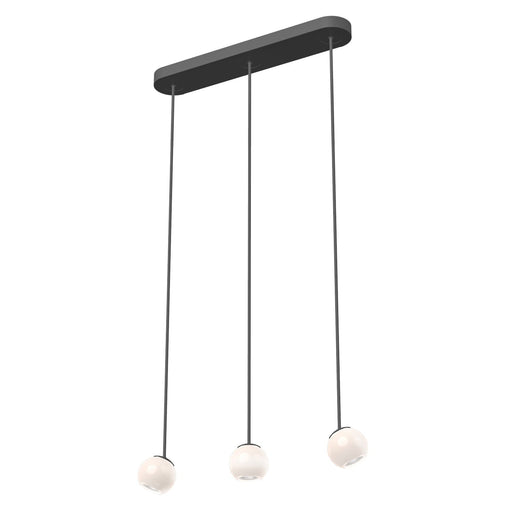 Europa 3-Head Multi-Drop Pendant in Black