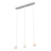 Europa 3-Head Multi-Drop Pendant in White