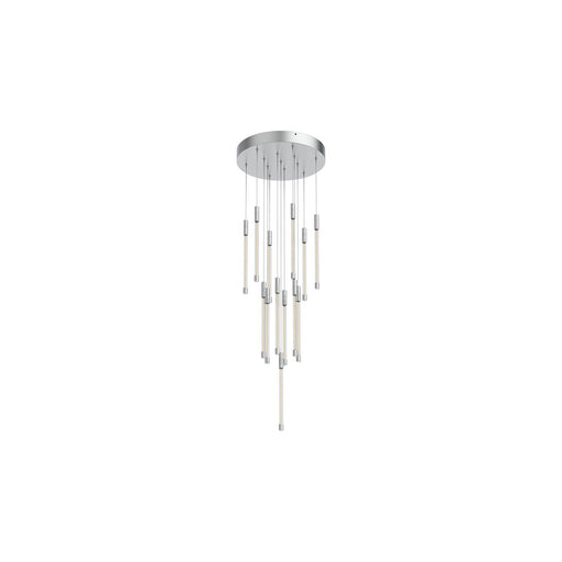 Motif 13" Multi-Drop Pendant, 12.75" Wide in Chrome