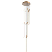 Motif 27" Multi-Drop Pendant, 12.75" Wide in Brushed Gold