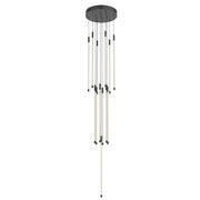 Motif 27" Multi-Drop Pendant, 12.75" Wide in Black