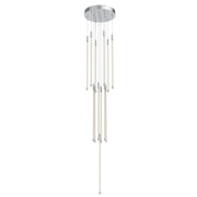 Motif 27" Multi-Drop Pendant, 12.75" Wide in Chrome