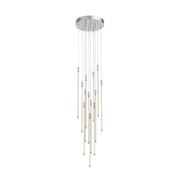 Motif 27" Multi-Drop Pendant, 12.75" Wide in Chrome