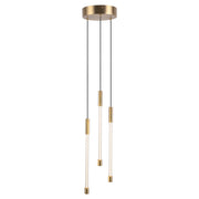 Motif 13" Multi-Drop Pendant, 5.5" Wide in Brushed Gold