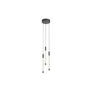 Motif 13" Multi-Drop Pendant, 5.5" Wide in Black