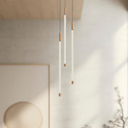 Motif 21" Multi-Drop Pendant, 5.5" Wide in Brushed Gold