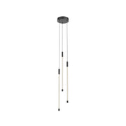 Motif 21" Multi-Drop Pendant, 5.5" Wide in Black
