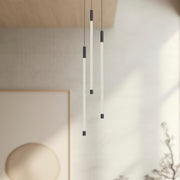 Motif 21" Multi-Drop Pendant, 5.5" Wide in Black