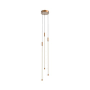 Motif 27" Multi-Drop Pendant, 5.5" Wide in Brushed Gold