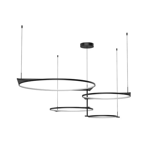 Serif 36" Multi-Drop Pendant in Black