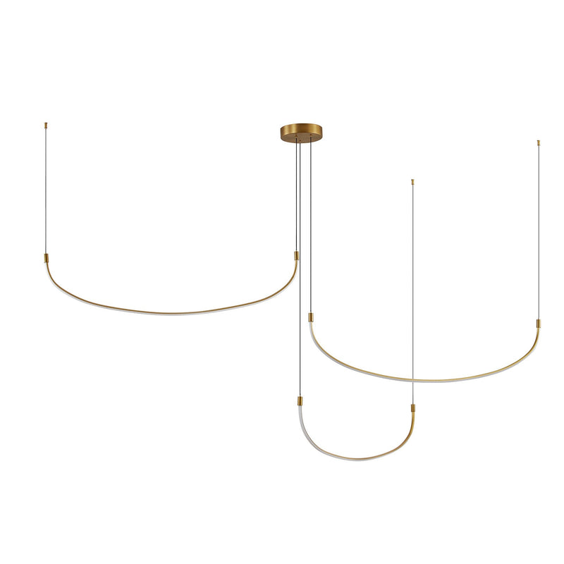 Talis 70" Multi-Drop Pendant, 56-Watt in Brushed Gold