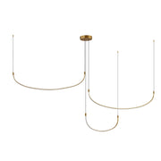 Talis 70" Multi-Drop Pendant, 56-Watt in Brushed Gold