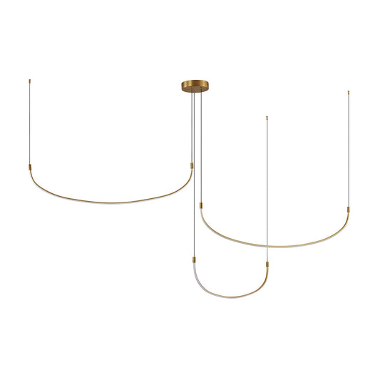Talis 70" Multi-Drop Pendant, 56-Watt in Brushed Gold