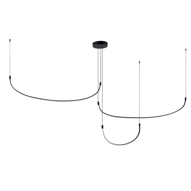 Talis 70" Multi-Drop Pendant, 56-Watt in Black