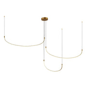 Talis 90" Multi-Drop Pendant, 70-Watt in Brushed Gold