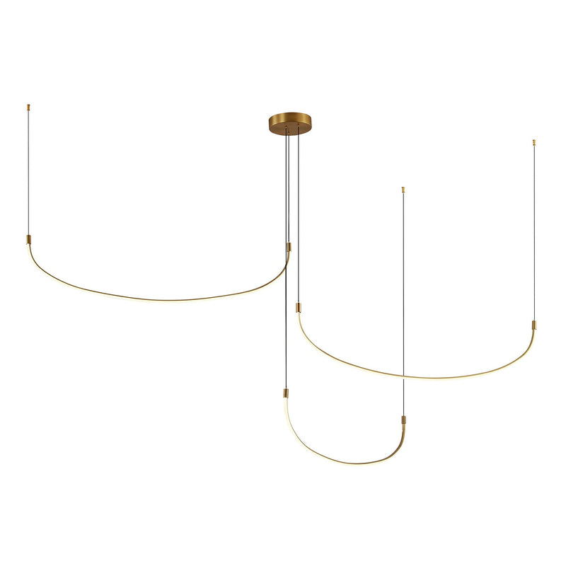 Talis 90" Multi-Drop Pendant, 70-Watt in Brushed Gold