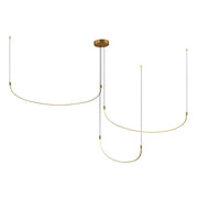 Talis 90" Multi-Drop Pendant, 70-Watt in Brushed Gold