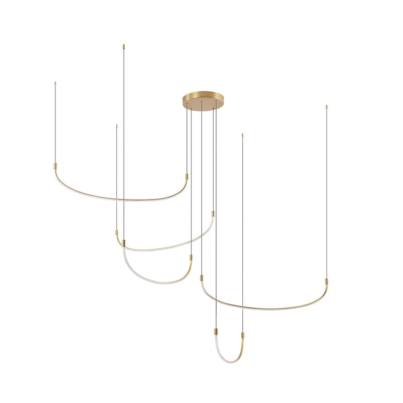 Talis 70" Multi-Drop Pendant, 80-Watt in Brushed Gold