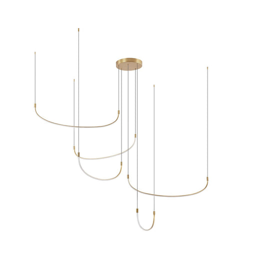 Talis 70" Multi-Drop Pendant, 80-Watt in Brushed Gold
