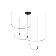 Talis 70" Multi-Drop Pendant, 80-Watt in Black