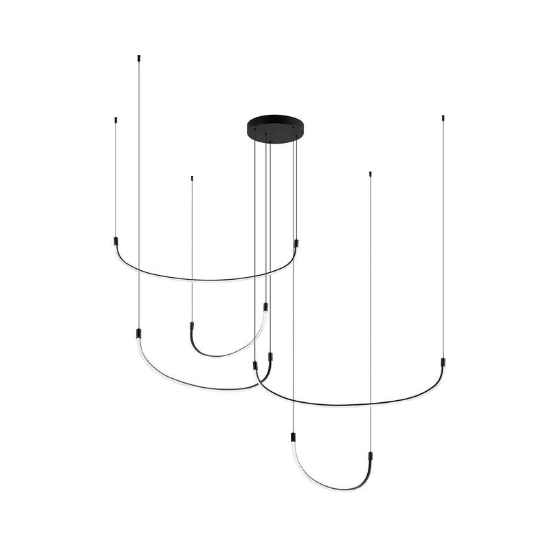 Talis 70" Multi-Drop Pendant, 80-Watt in Black