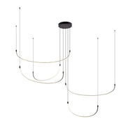 Talis 90" Multi-Drop Pendant, 118-Watt in Black