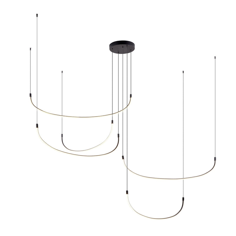 Talis 90" Multi-Drop Pendant, 118-Watt in Black