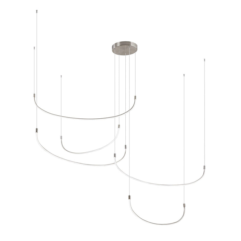 Talis 90" Multi-Drop Pendant, 118-Watt in Brushed Nickel