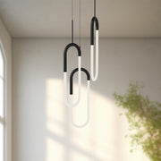 Huron 3-Head Multi-Drop Pendant in Black