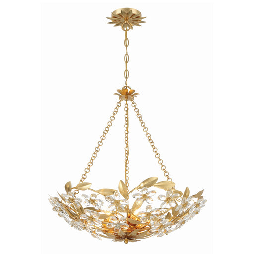 Marselle 6 Light 24" Pendant in Antique Gold