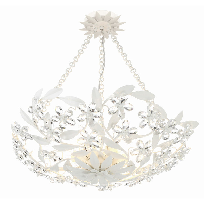 Marselle 6 Light 24" Pendant in Matte White