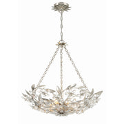 Marselle 6 Light 24" Pendant in Antique Silver