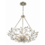 Marselle 6 Light 24" Pendant in Antique Silver