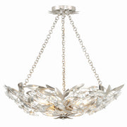 Marselle 6 Light 24" Pendant in Antique Silver