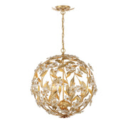 Marselle 6 Light 22" Chandelier in Antique Gold