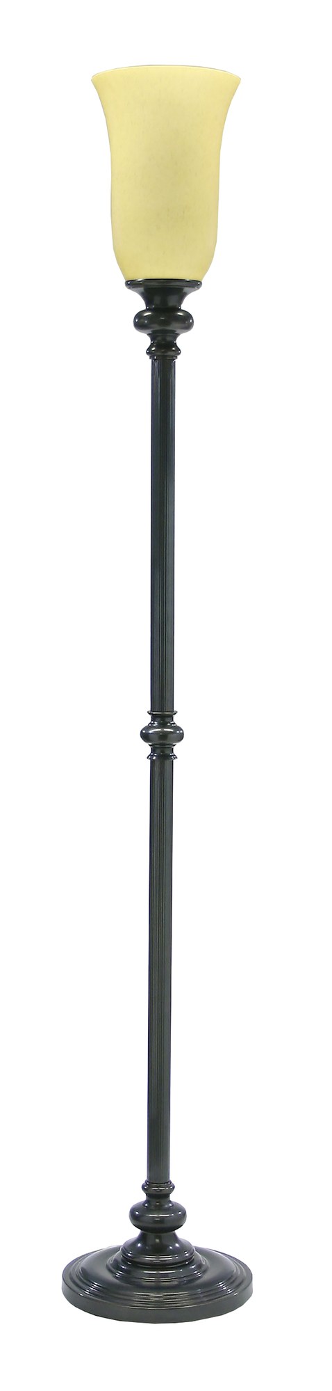 Newport Art Glass Torchiere Floor Lamp in Oil Rubbed Bronze