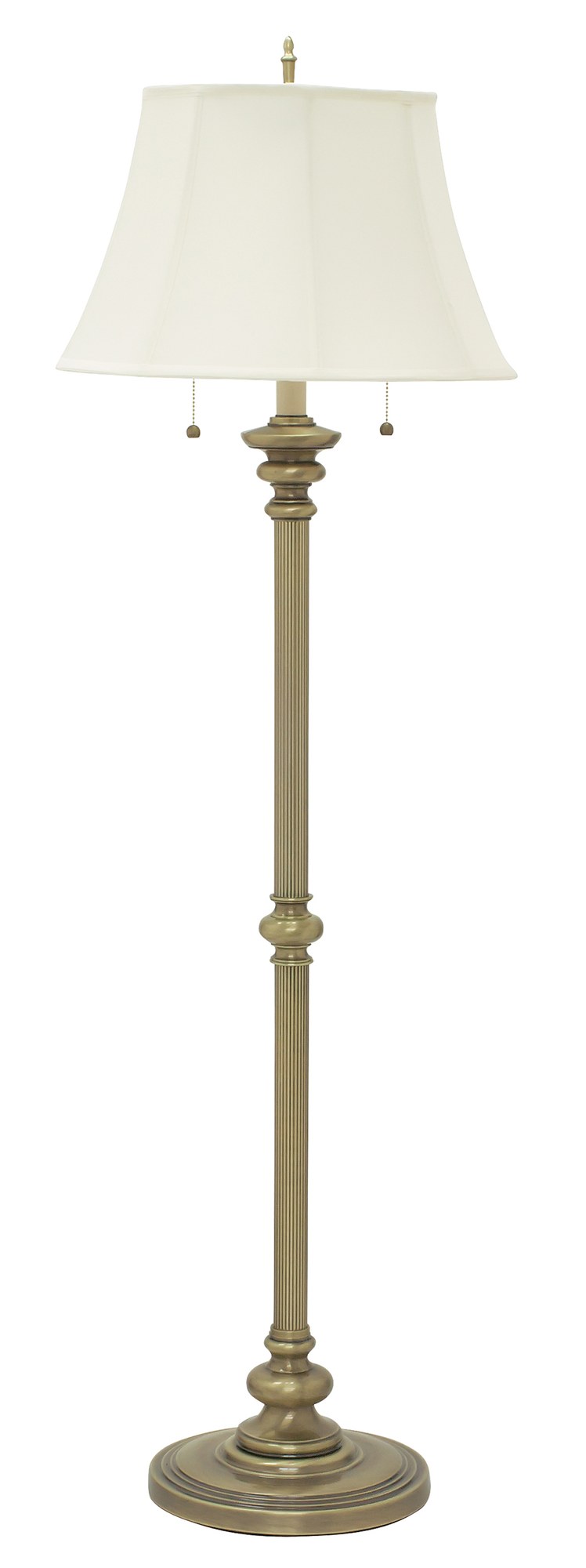 Newport 57.5" Twin Pull Floor Lamp in Antique Brass