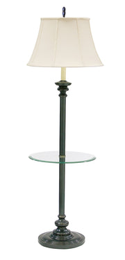 Newport 55.75" Floor Lamp with Glass Table in Oil Rubbed Bronze