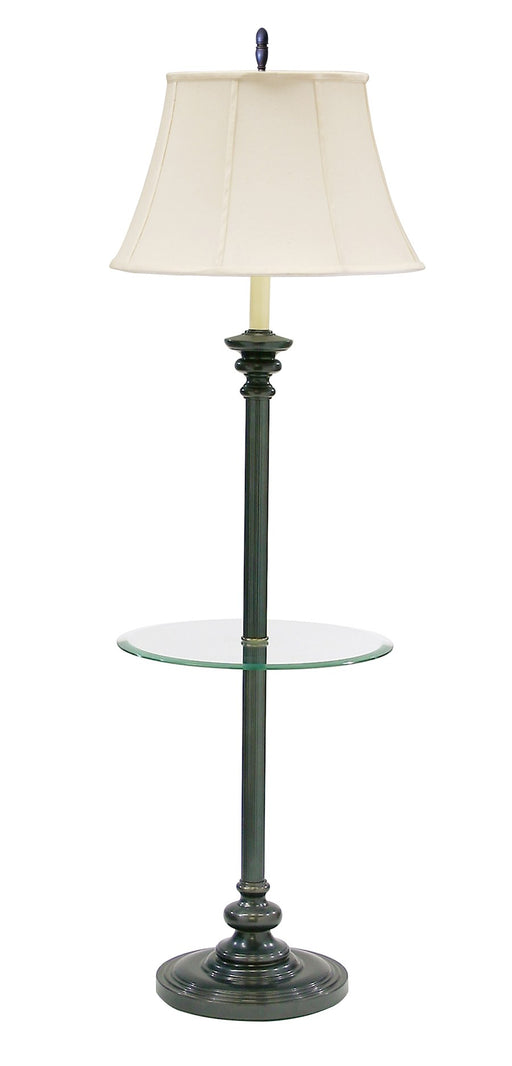 Newport 55.75" Floor Lamp with Glass Table in Oil Rubbed Bronze