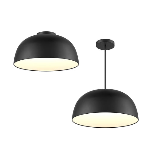 Napa 30" Dome Convertible Pendant / Flush Mount in Black