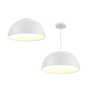 Napa 30" Dome Convertible Pendant / Flush Mount in White