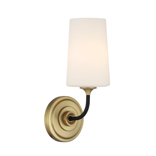 Niles 1 Light 4.75" Sconce in Black Forged + Modern Gold