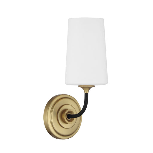 Niles 1 Light 4.75" Sconce in Black Forged + Modern Gold