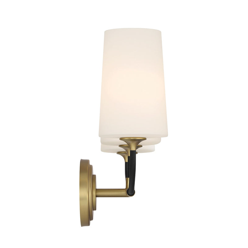 Niles 3 Light 23.5" Bathroom Vanity in Black Forged + Modern Gold