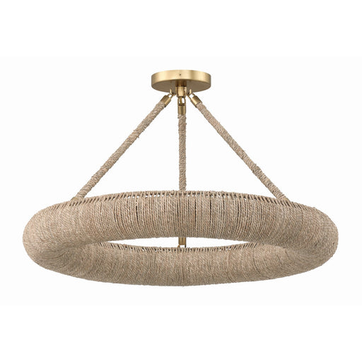Oakley 1 Light 24" Integrated LED Semi Flush Mount in Soft Gold