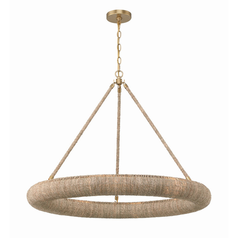 Oakley 1 Light 32" Integrated LED Chandelier in Soft Gold