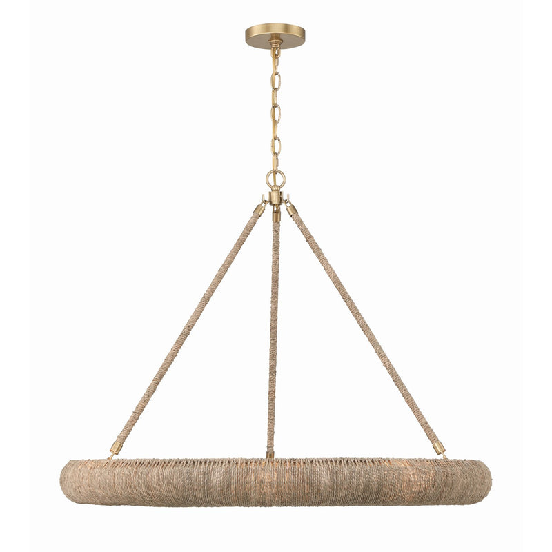Oakley 1 Light 32" Integrated LED Chandelier in Soft Gold