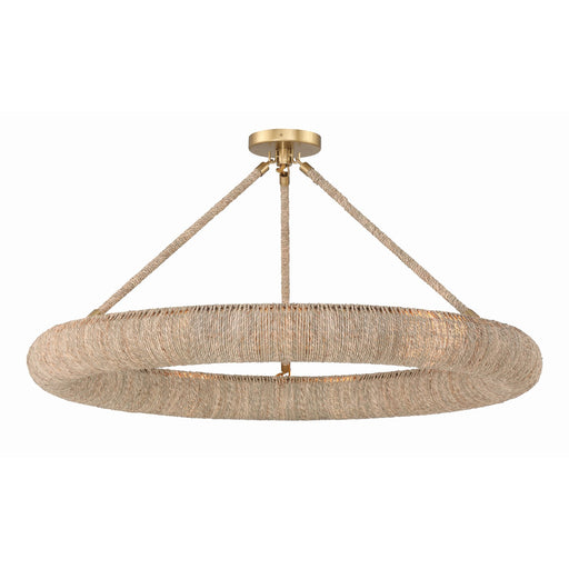 Oakley 1 Light 32" Integrated LED Semi Flush Mount in Soft Gold